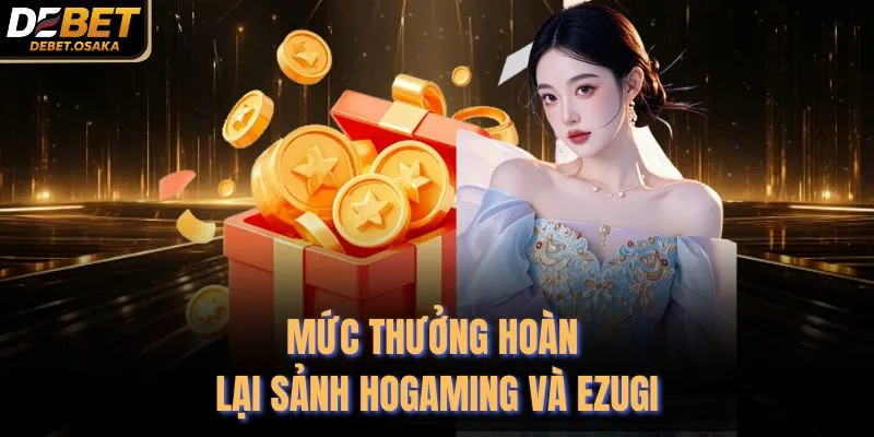 Mức thưởng hoàn lại sảnh Hogaming và Ezugi